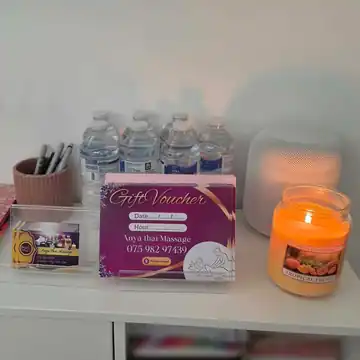 An Anya Thai Massage gift voucher displayed in the Maidenhead studio